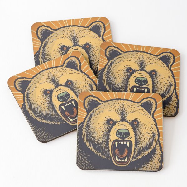 Item preview, Angry Brown Bear designed and sold by SMALL BEAR ART.