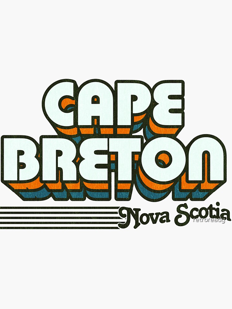 "Cape Breton, Nova Scotia Retro Stripes" Sticker by retroready