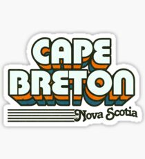 Cape Breton, Nova Scotia | Retro Stripes Sticker