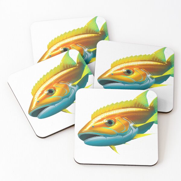 Item preview, Golden Yellow Fish with Green an Blue Markings designed and sold by deniselynnimage.