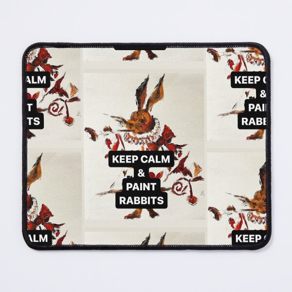Item preview, Keep calm and paint rabbits Alice in Wonderland white hare designed and sold by BiancaNeaguArt.
