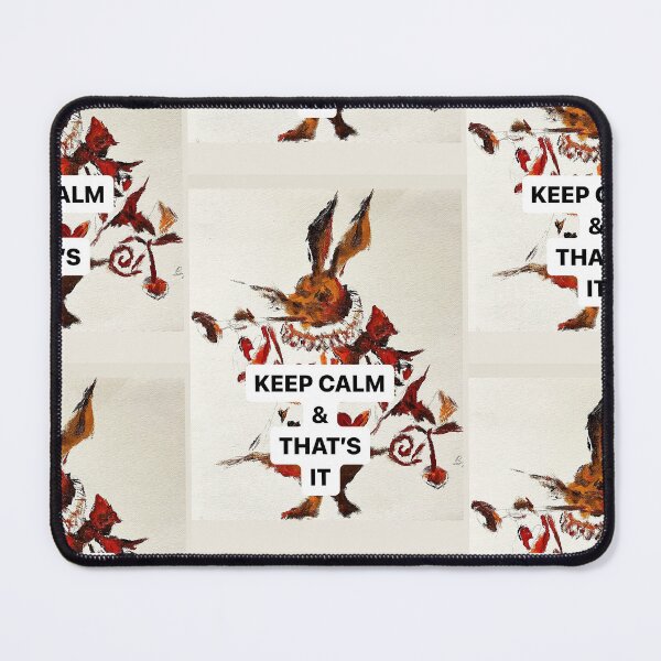 Item preview, Keep calm and that’s all Alice in Wonderland white hare designed and sold by BiancaNeaguArt.