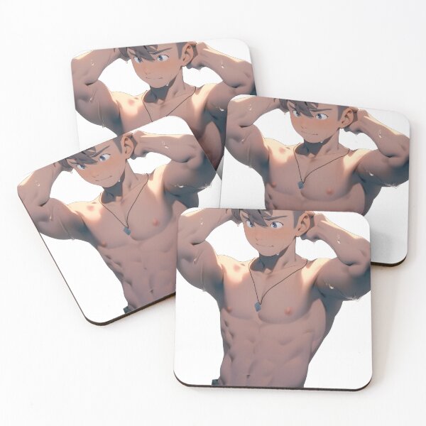 Item preview, Sweating Shirtless Sauna Boy designed and sold by HotAnimeBoys.