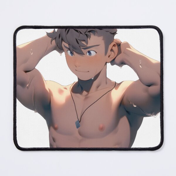 Item preview, Sweating Shirtless Sauna Boy designed and sold by HotAnimeBoys.
