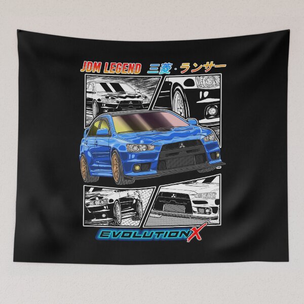 Item preview, JDM Blue Mitsubishi Lancer Evolution 10 Drifting designed and sold by JDM Guyvit.