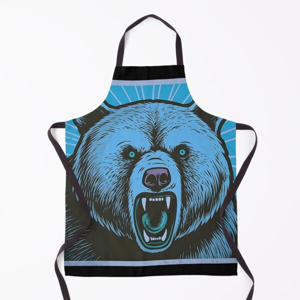 Item preview, Angry Brown Bear (Blue color) designed and sold by SMALL BEAR ART.