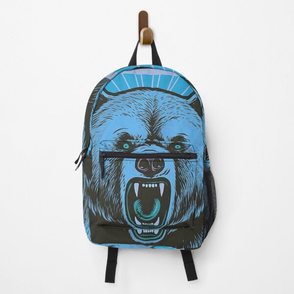 Item preview, Angry Brown Bear （Blue color） designed and sold by SMALL BEAR ART.