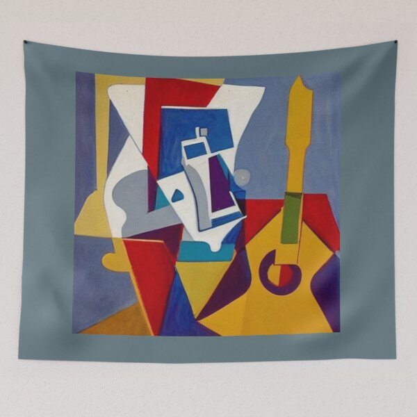 Item preview, Cubist Still Life With Guitar No. 1 designed and sold by kissuquick.