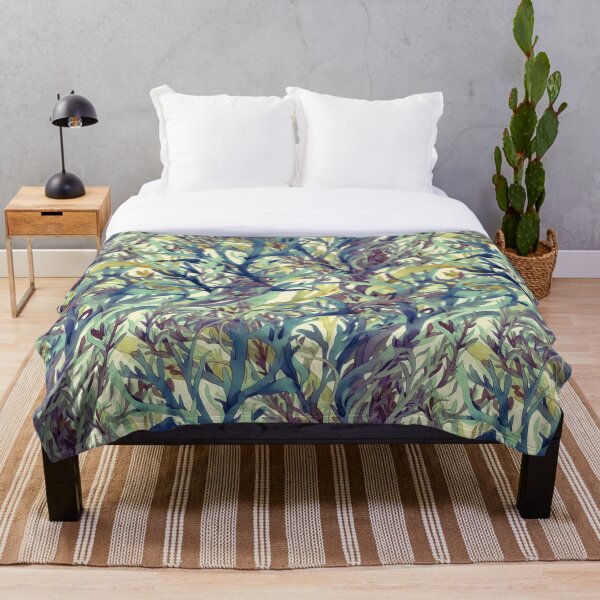 Item preview, Kelp forest watercolour pattern designed and sold by AiBroughtToLife.