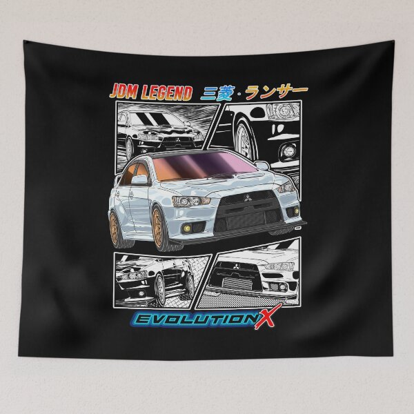 Item preview, JDM White Mitsubishi Lancer Evolution X Drifting designed and sold by JDM Guyvit.