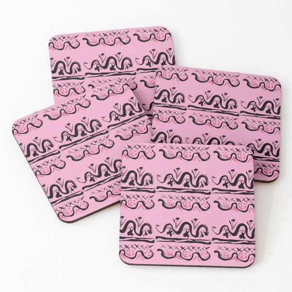 Item preview, PINK AND BLACK FILIGREE FLORAL GARDEN designed and sold by ABEBERMANCHUTE.