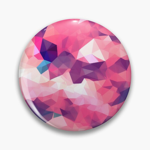 Item preview, Pink fluffy clouds polygon pattern designed and sold by AiBroughtToLife.