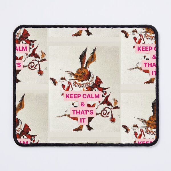 Item preview, Keep calm and that’s all Alice in Wonderland white hare designed and sold by BiancaNeaguArt.