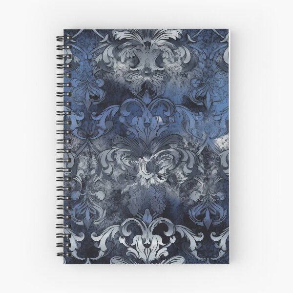 Item preview, Blue and Silver Damask Pattern designed and sold by loraleiffxi.