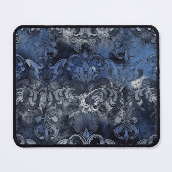 Item preview, Blue and Silver Damask Pattern designed and sold by loraleiffxi.