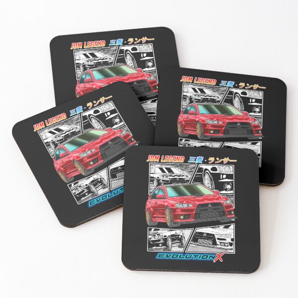 Item preview, JDM Red Mitsubishi Lancer Evolution 10 Drifting designed and sold by JDM Guyvit.