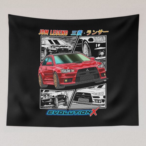 Item preview, JDM Red Mitsubishi Lancer Evolution 10 Drifting designed and sold by JDM Guyvit.
