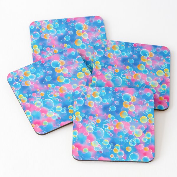 Item preview, Colorful Bubbles Seamless Pattern, Pastel Aesthetics designed and sold by Girly-Universe.