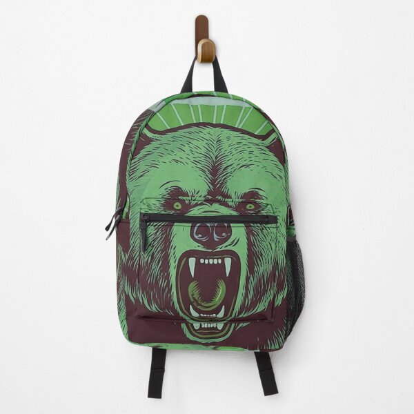 Item preview, Angry Brown Bear （Green color） designed and sold by SMALL BEAR ART.