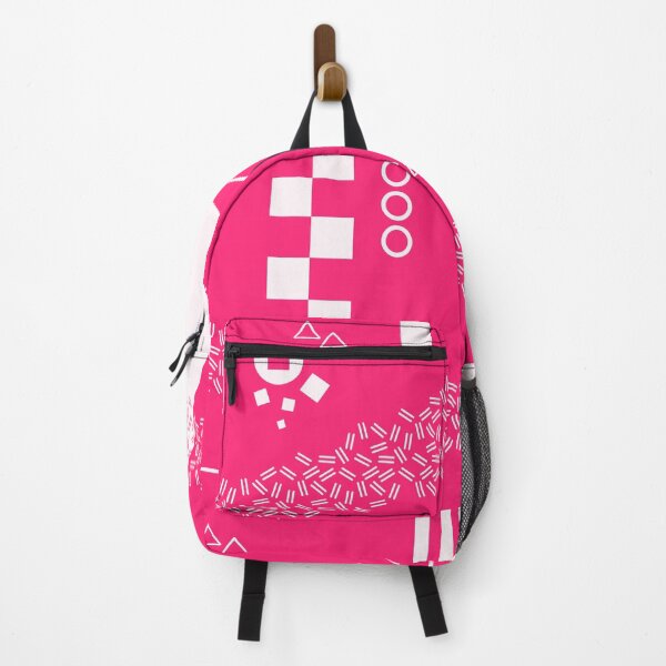Item preview, Memphis Redux New 80s Retro Geometric Abstract Pattern in Hot Bright Pink designed and sold by kierkegaard.