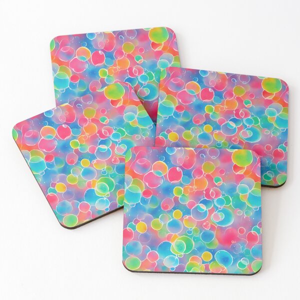 Item preview, Colorful Bubbles Seamless Pattern designed and sold by Girly-Universe.