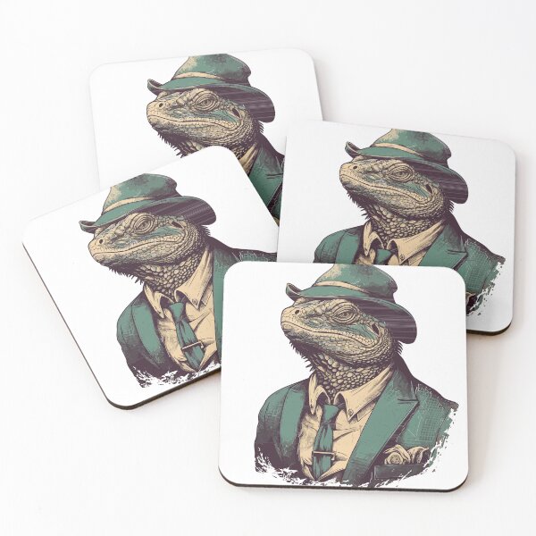 Item preview, Gangster Iguana Vector Art Print designed and sold by Hueverse.