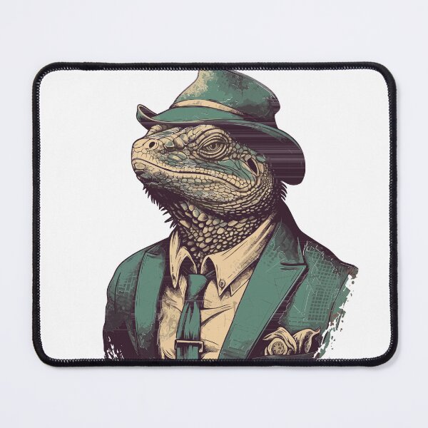 Item preview, Gangster Iguana Vector Art Print designed and sold by Hueverse.