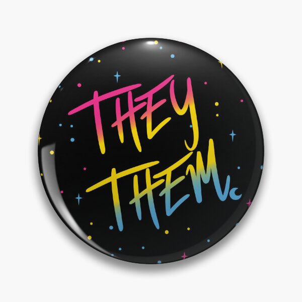 Item preview, Pan Flag Stars They/Them Pronouns designed and sold by MoonMint.