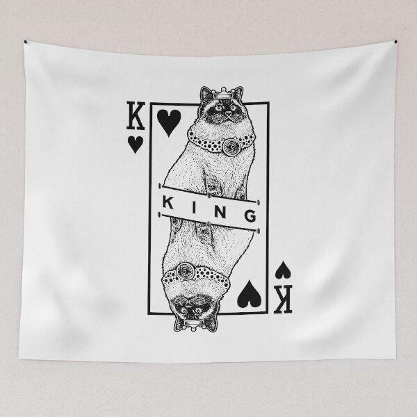 Item preview, Sacred Birman Cat Lover King Of Hearts Funny Pop Art designed and sold by GrandeDuc.