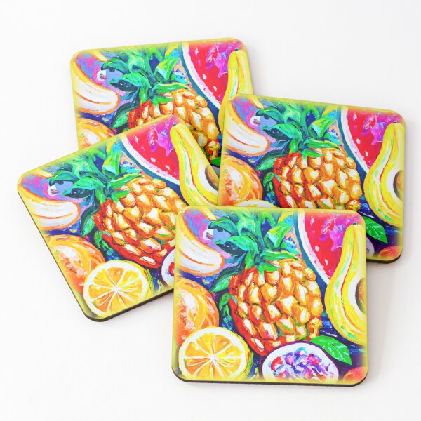 Item preview, " Pineapple Orange Banana Fruits" Cute Art. Buy Now  designed and sold by Health And Fitness Posts e-Store.