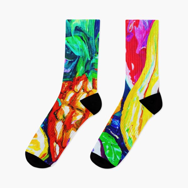 Item preview, " Pineapple Orange Banana Fruits" Cute Art. Buy Now  designed and sold by Health And Fitness Posts e-Store.