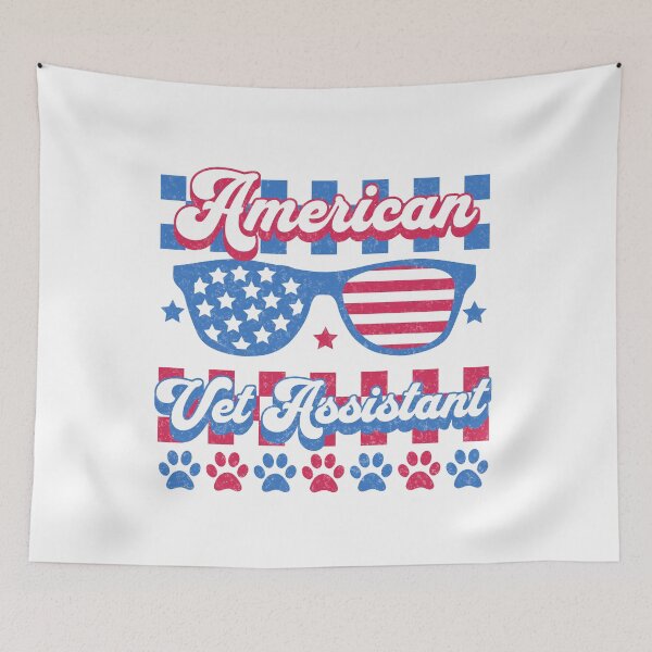 Item preview, Veterinarian Assistant - Patriotic American designed and sold by TheBeesForYou.
