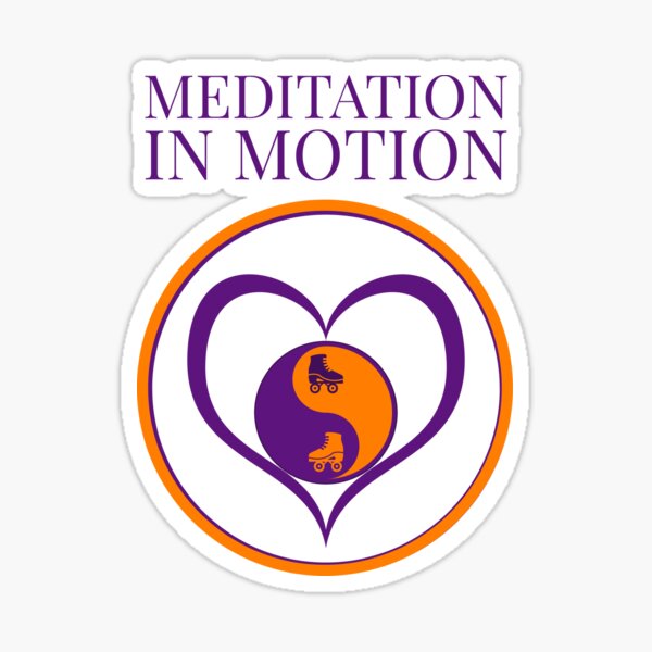 Meditation in Motion OrangePurple Sticker