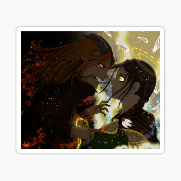 Mantodea Summons Lil with Magic Talisman - Arc Demon, Dragon / Angel? Mage Sticker