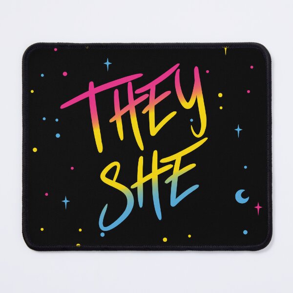 Item preview, Pan Flag Stars They/She Pronouns designed and sold by MoonMint.