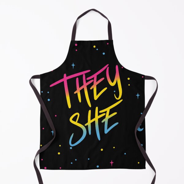 Item preview, Pan Flag Stars They/She Pronouns designed and sold by MoonMint.
