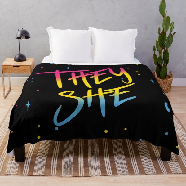 Item preview, Pan Flag Stars They/She Pronouns designed and sold by MoonMint.