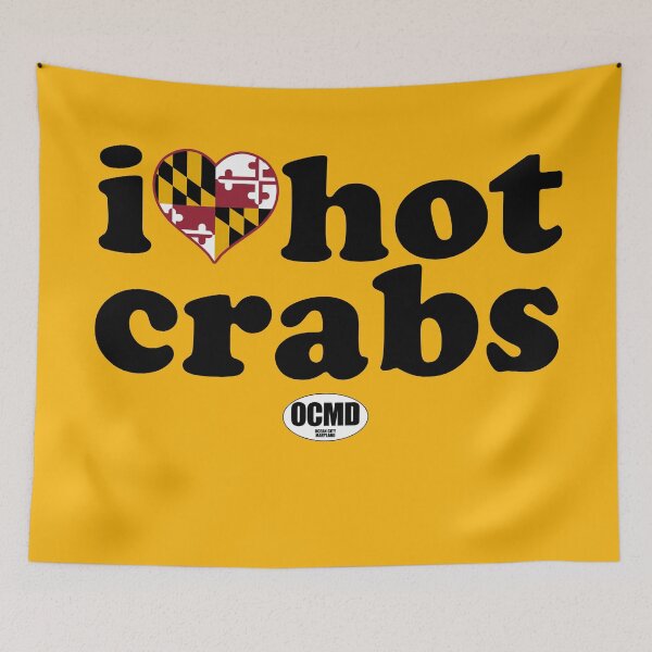 Item preview, I Love Hot Crabs, Ocean City, Maryland designed and sold by TeeArcade84.