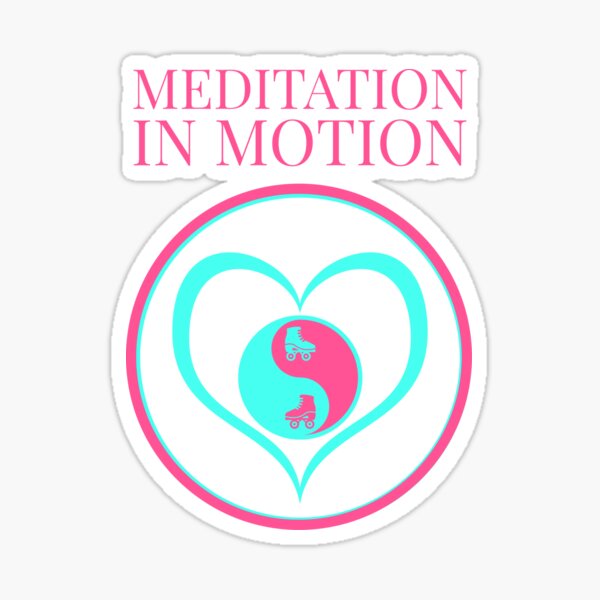 Meditation in Motion TeakPink Sticker