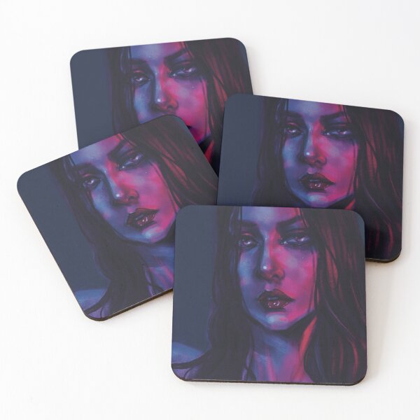 Item preview, Blue Purple Pink Portrait Painting designed and sold by I-Am-Daley.