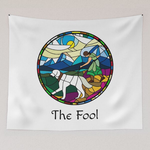 Item preview, Major Arcana The Fool - Stained Glass Design for T-shirt, stickers and other accessories designed and sold by Pixel Waite.