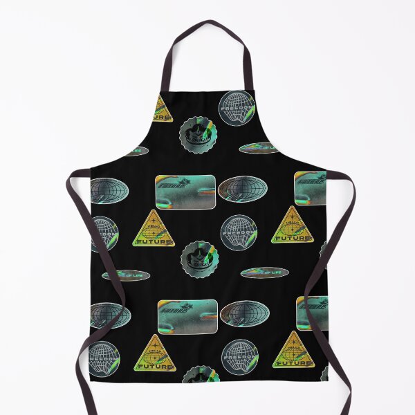 Item preview, pack realistic holographic retro futuristic sticker collection designed and sold by fabiand1927.