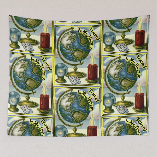 Item preview, 'Travel is My Therapy' Tarot and Travel - Oil Painting Design  designed and sold by Ridiculam Toga.