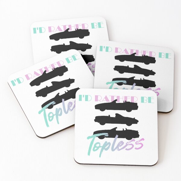 Item preview, I'd Rather Be Topless (Black Convertibles) designed and sold by Graffeine Art.