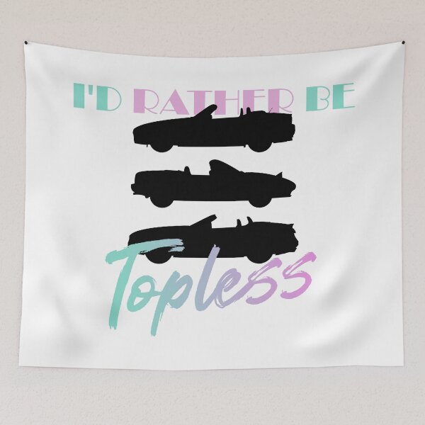 Item preview, I'd Rather Be Topless (Black Convertibles) designed and sold by Graffeine Art.