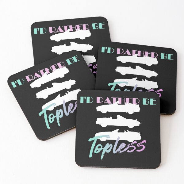 Item preview, I'd Rather Be Topless (White Convertibles) designed and sold by Graffeine Art.