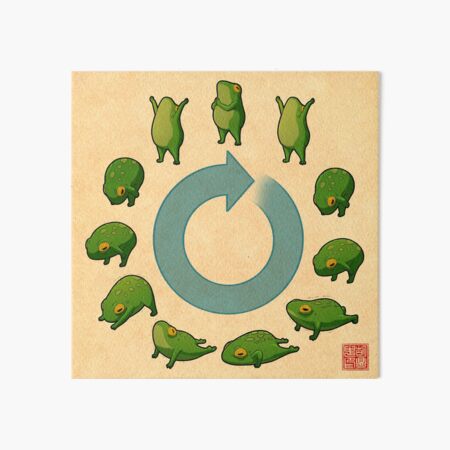 Item preview, Yoga Frog Sun Salutation designed and sold by DingHuArt.