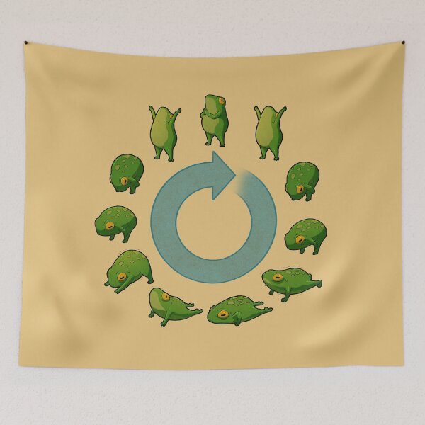 Item preview, Yoga Frog Sun Salutation designed and sold by DingHuArt.