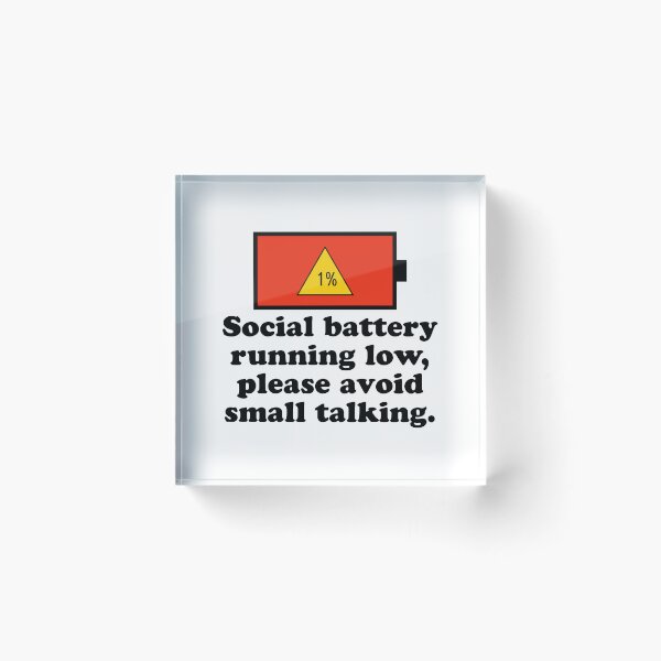 Item preview, Social battery running low, please avoid small talking. designed and sold by keilamariadesig.