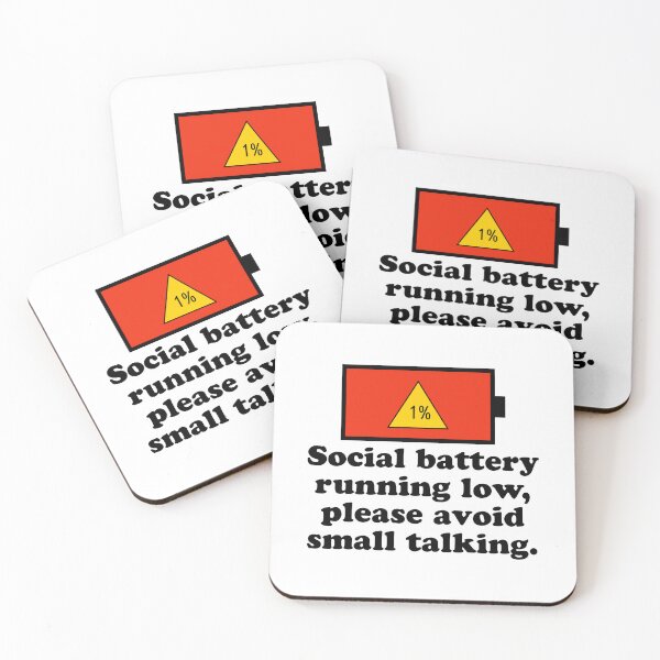Item preview, Social battery running low, please avoid small talking. designed and sold by keilamariadesig.